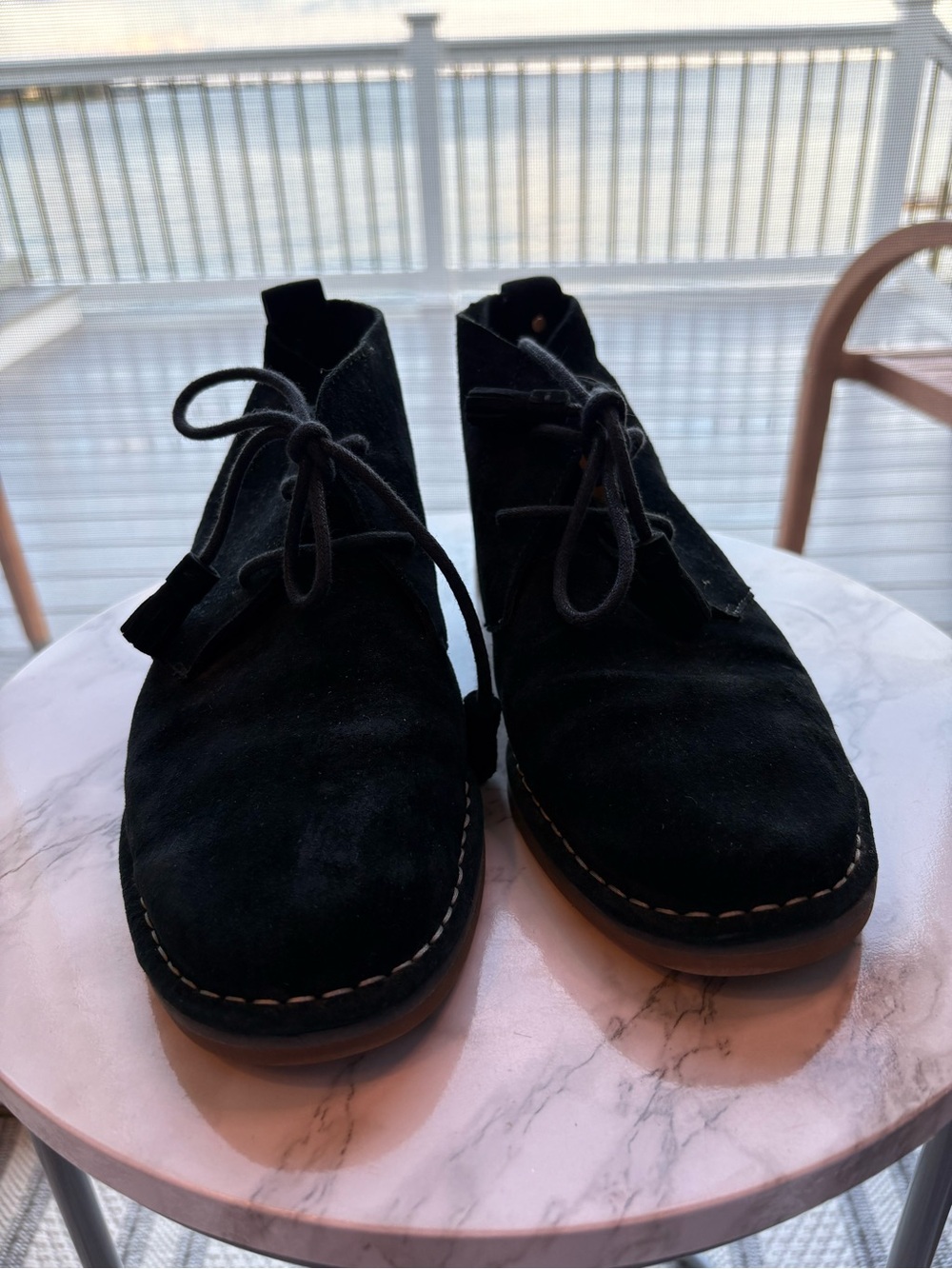 Hush Puppies Black Suede Chukka Boots